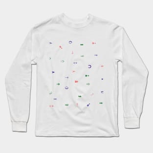 green, pink, purple arrow symbol icon Long Sleeve T-Shirt